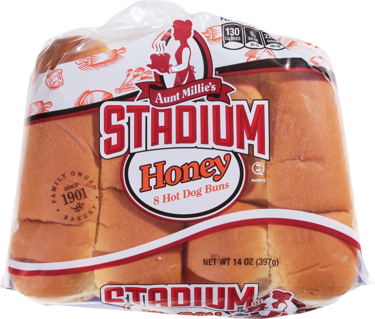 slide 5 of 9, Aunt Millie's Stadium Honey Hot Dog Buns 8 ct, 8 ct
