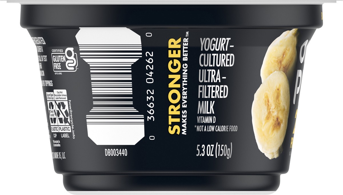 slide 10 of 12, Oikos Pro 20g Protein, Banana Yogurt-Cultured Dairy Product, 5.3 OZ Cup, 5.3 oz