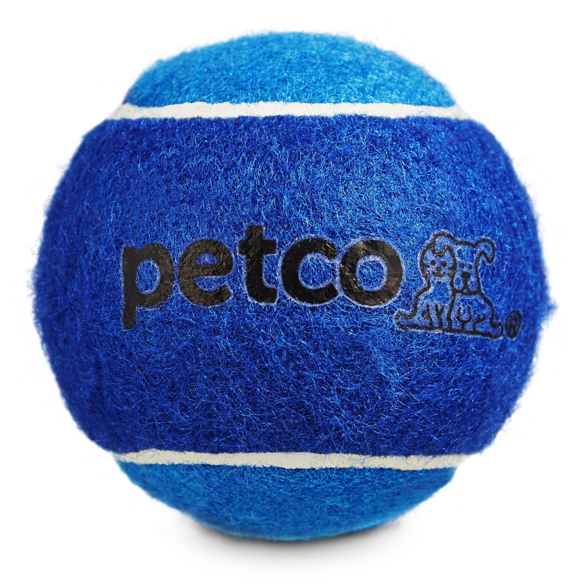 slide 1 of 1, Petco Tennis Ball Dog Toy in Blue, XS