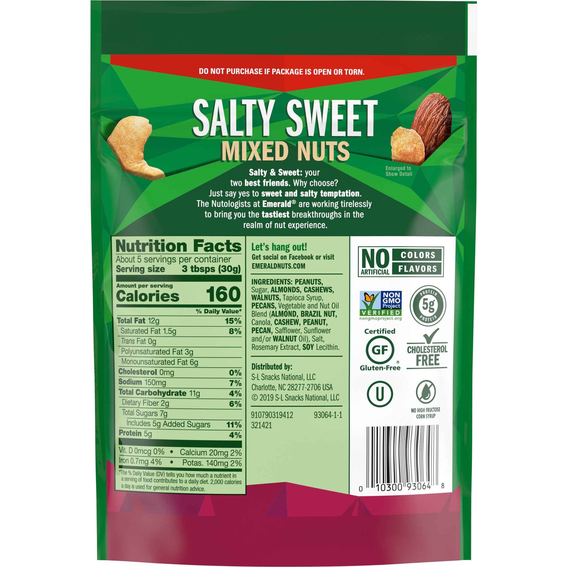 slide 3 of 5, Emerald Salty Sweet Mixed Nuts, 5.5 oz