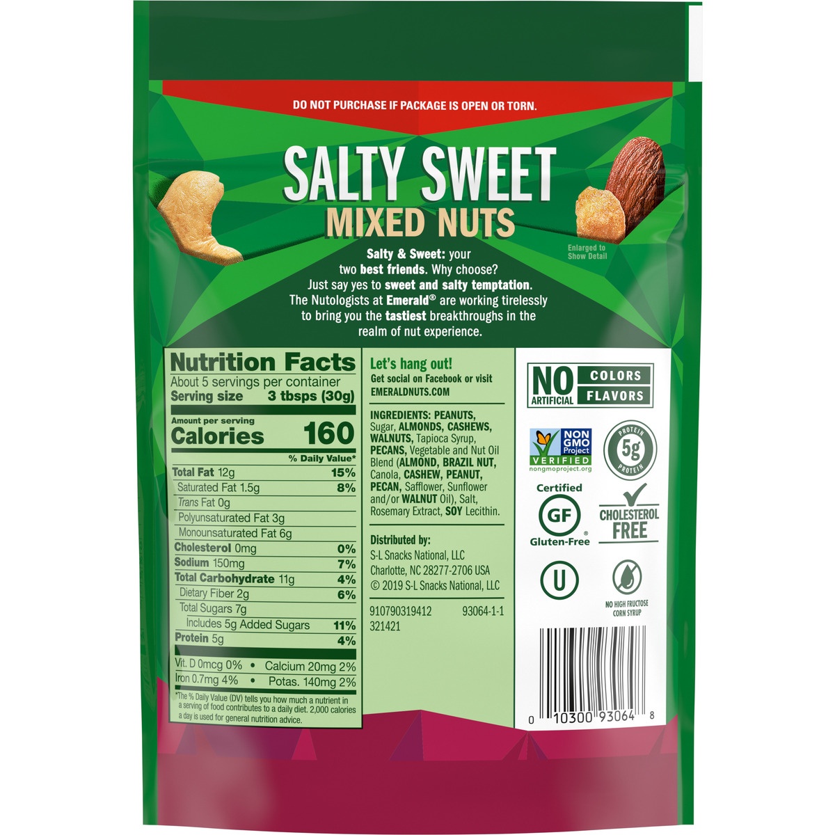 slide 10 of 11, Emerald The Original Salty Sweet Mixed Nuts, 5.5 oz