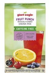 Giant Eagle Fruit Punch Sugar Free Drink Mix - 10 oz