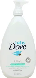 Baby Dove Sensitive Skin Care Baby Lotion Fragrance Free Moisture, 20 oz