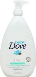 Baby Dove Sensitive Skin Care Baby Lotion Fragrance Free Moisture, 20 oz