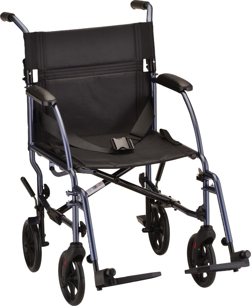 slide 1 of 1, Nova Transport Chair Lightweight - Blue, 1 ct