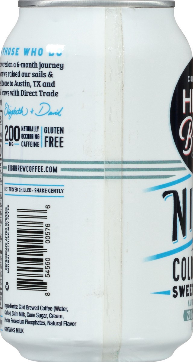 slide 4 of 9, High Brew Coffee Nitro Cold-Brew Sweet Cream Coffee - 10 oz, 10 oz