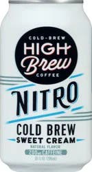 High Brew Coffee Nitro Cold-Brew Sweet Cream Coffee- 10 oz