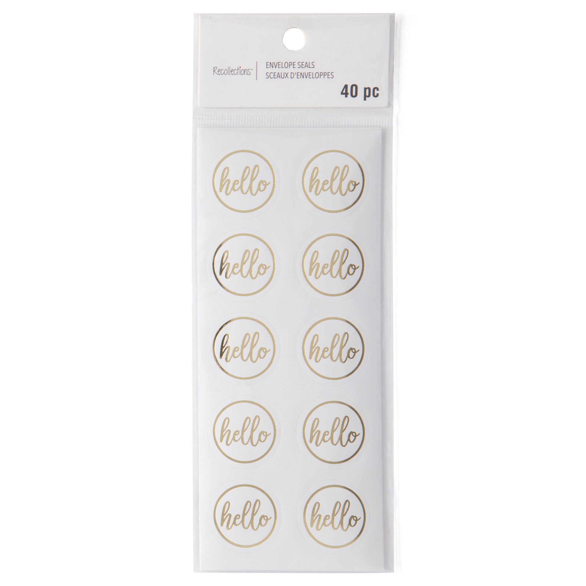 slide 6 of 6, Gold Hello Foil Envelope Seals By Recollections, 1 ct