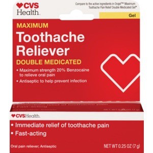 slide 1 of 1, CVS Health Oral Anesthetic Gel Maximum Strength, 0.25 oz