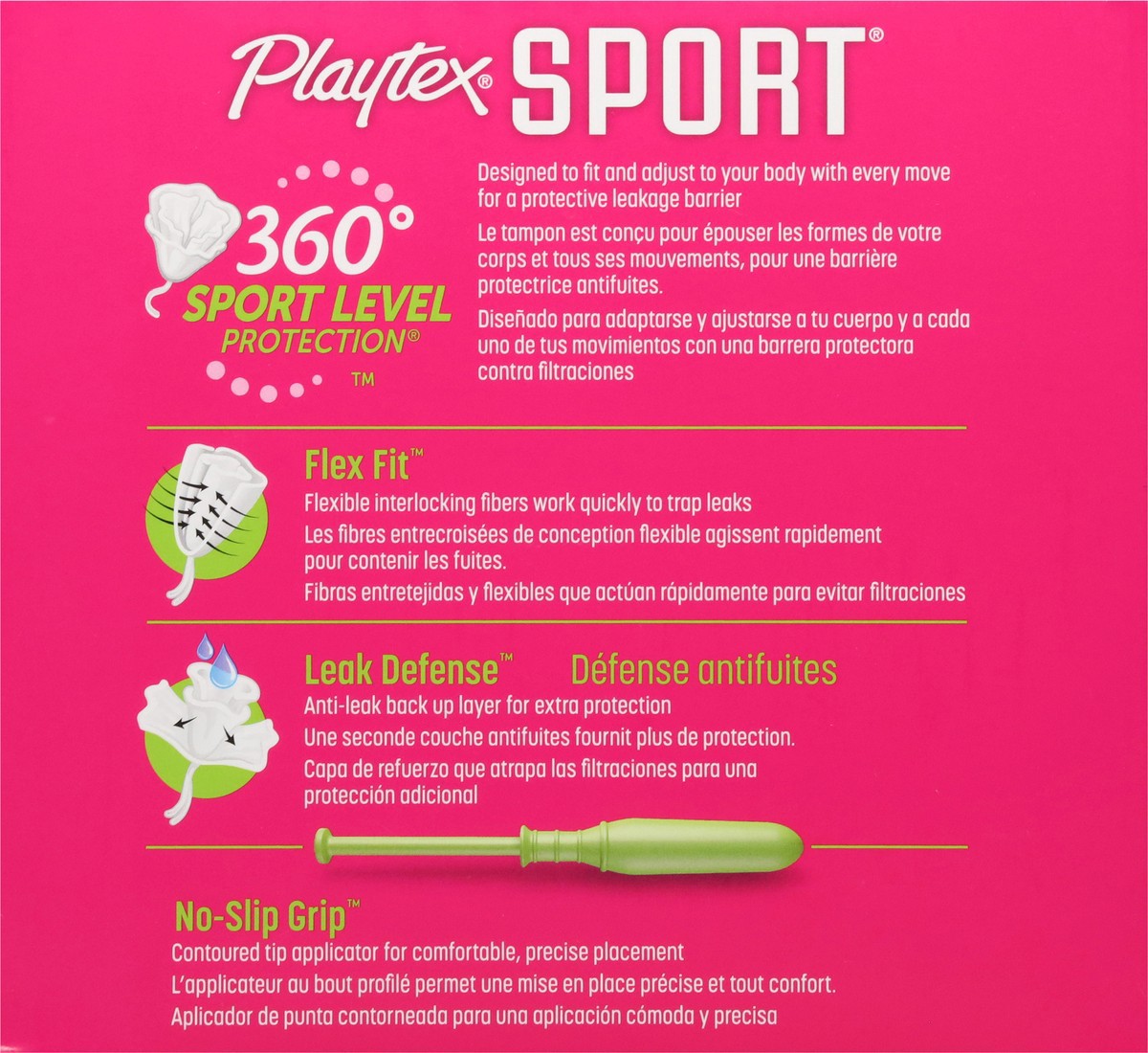 slide 12 of 12, Playtex Sport Plastic Applicator Light/Regular/Super Tampons 32 ea, 32 ct