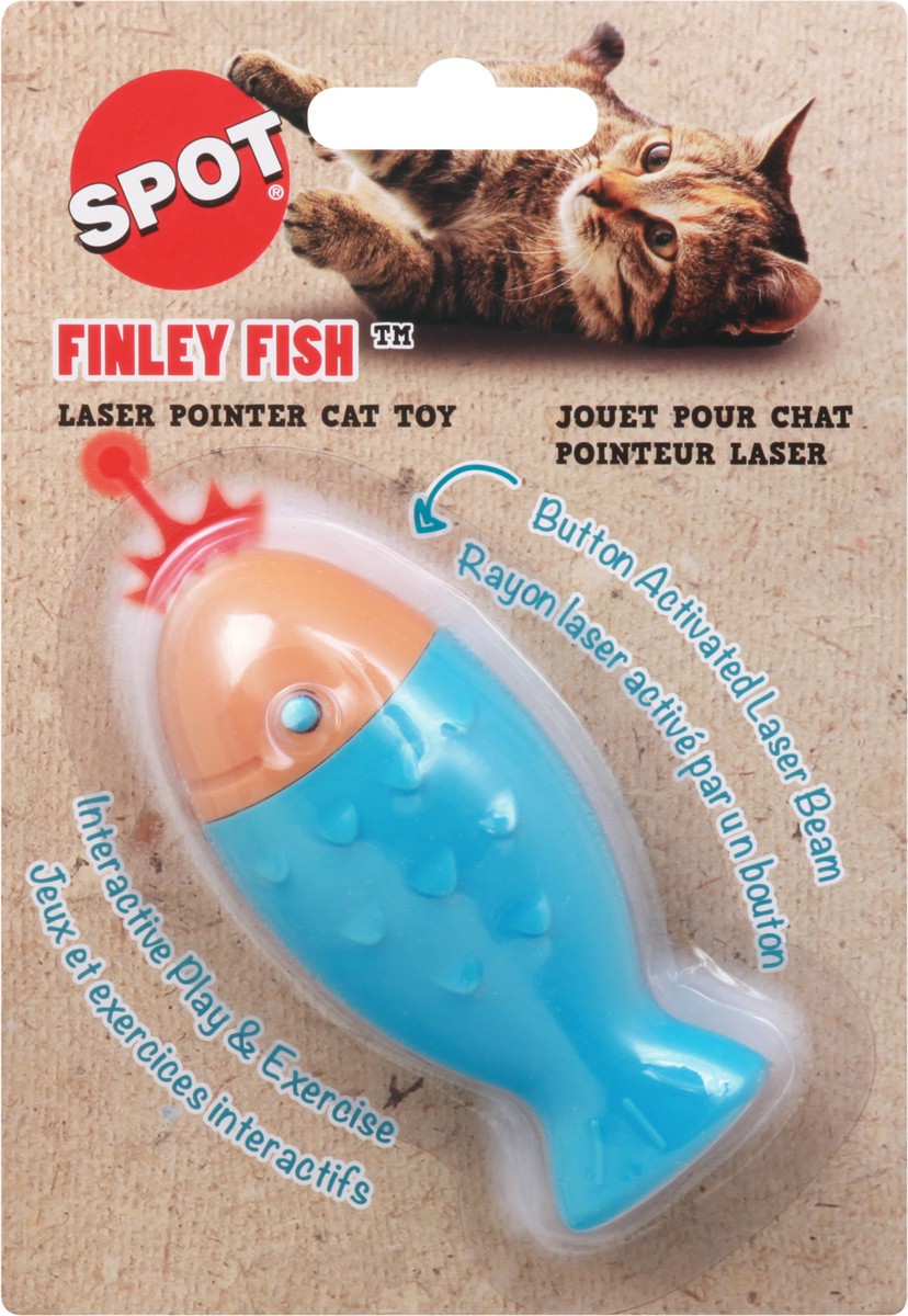 slide 4 of 9, SPOT Finley Fish Laser Pointer Cat Toy 1 ea Blister Pack, 1 ct