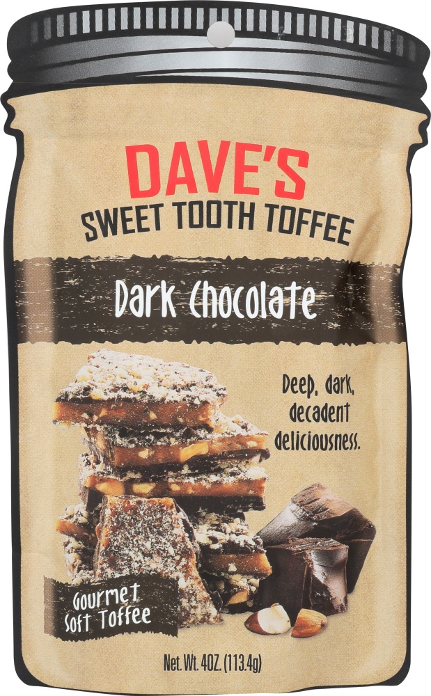 slide 1 of 1, Dave's Sweet Tooth Dark Chocolate Pouch, 4 oz