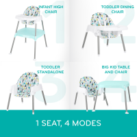 slide 3 of 4, Evenflo Convertible High Chair- Dottie Lime, 1 ct