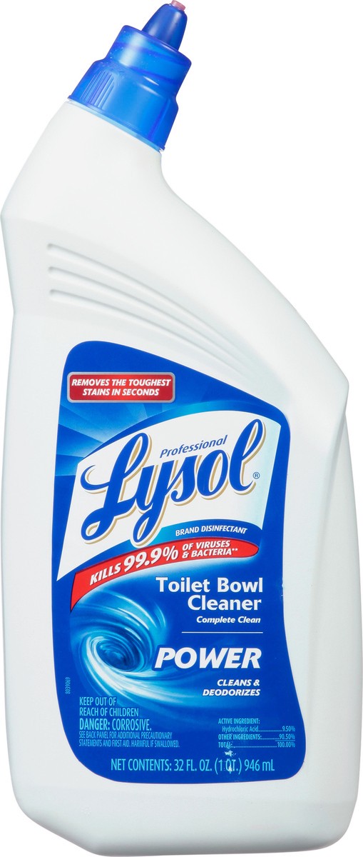 slide 11 of 13, Lysol Pro Complete Clean Power Toilet Bowl Cleaner 32 fl oz, 32 fl oz