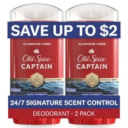 Old Spice Red Collection Deodorant for Men, Captain Scent, Aluminum Free, Long-Lasting Fragrance, 6.0oz