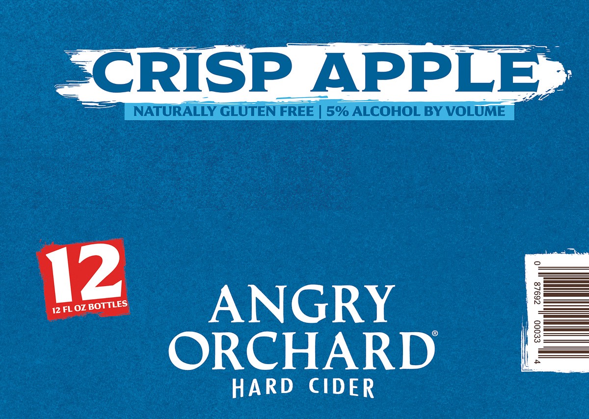 slide 4 of 10, Angry Orchard Crisp Apple Hard Cider, Spiked (12 fl. oz. Bottle, 12pk.), 12 ct; 12 fl oz