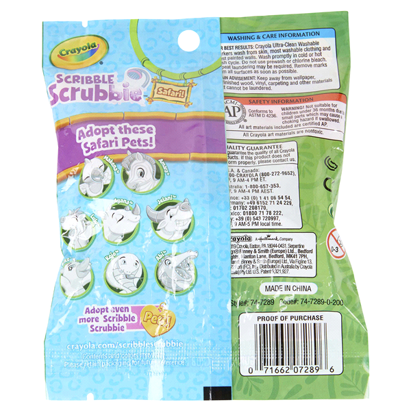 slide 20 of 29, Crayola Scribble Scrubbie Safari Animals, Creative Toy, 24 ct