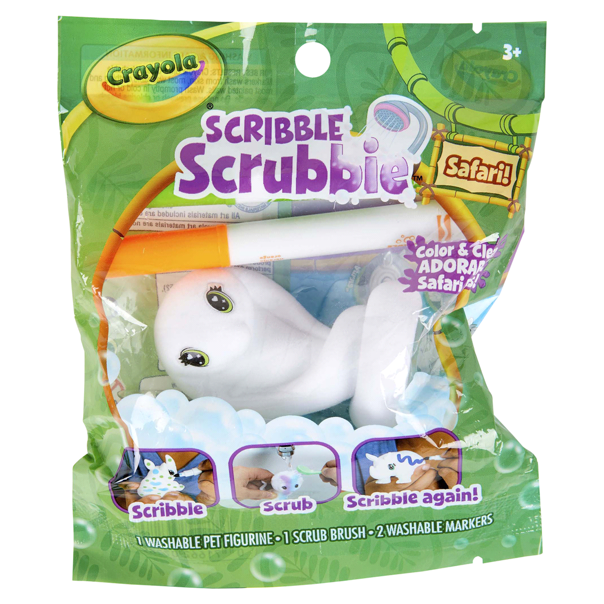 slide 25 of 29, Crayola Scribble Scrubbie Safari Animals, Creative Toy, 24 ct