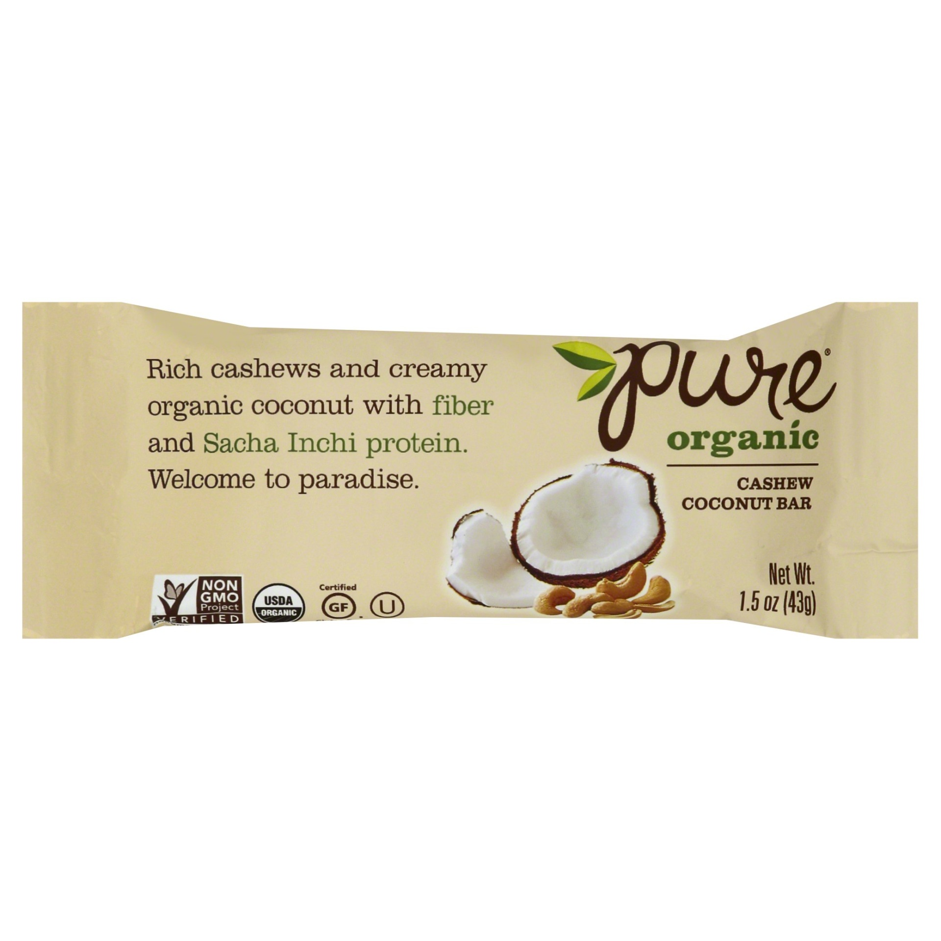 slide 1 of 5, Pure Coconut Bar 1.5 oz, 1.5 oz