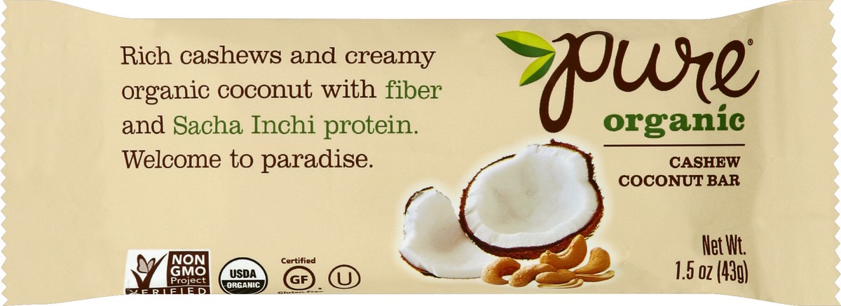 slide 5 of 5, Pure Coconut Bar 1.5 oz, 1.5 oz