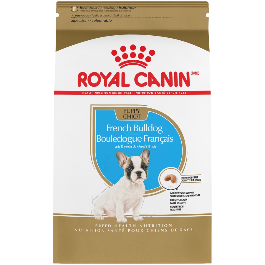 slide 1 of 9, Royal Canin Breed Health Nutrition French Bulldog Puppy Dry Dog Food, 3 lb