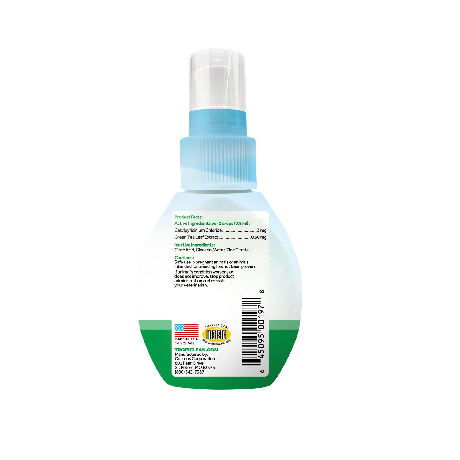 slide 3 of 10, TropiClean Fresh Breath Dog Dental Water Additive Concentrate, 2.2 oz, 1 ct