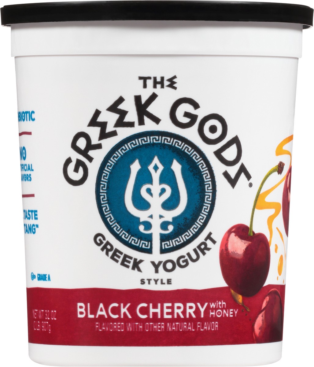 slide 4 of 11, The Greek Gods Black Cherry with Honey Greek Style Yogurt 32 oz. Tub, 32 oz