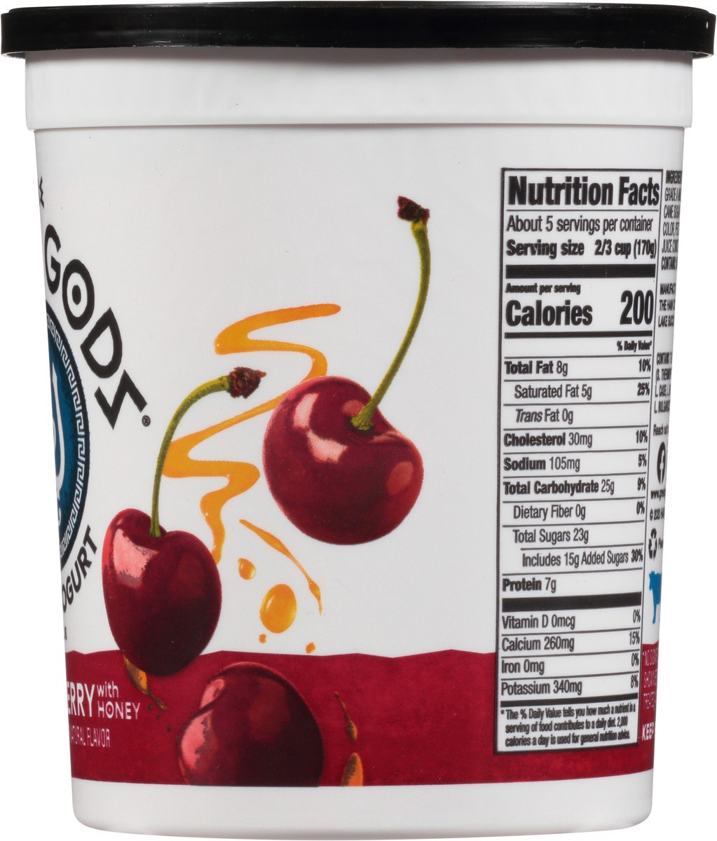 slide 2 of 11, The Greek Gods Black Cherry with Honey Greek Style Yogurt 32 oz. Tub, 32 oz