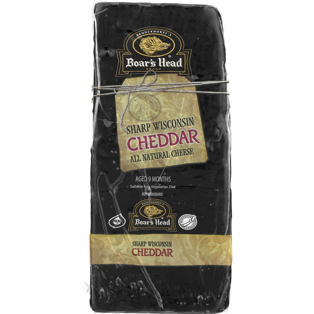 slide 1 of 1, Boar's Head All Natural Sharp Wisconsin Cheddar Cheese, per lb