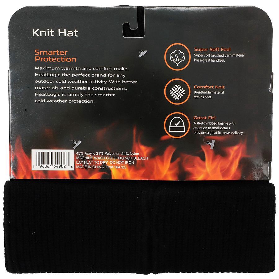 slide 3 of 3, Heat Logic Fleece Lined Knit Hat, 1 ct