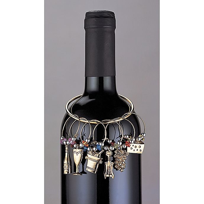 Prodyne Metalla Solid Pewter Silver Martini Bar Stemware Charms with