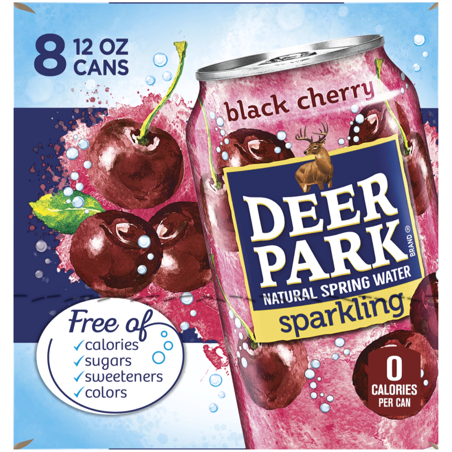 slide 4 of 6, Deer Park Black Cherry Sparkling Water, 8 ct; 12 fl oz