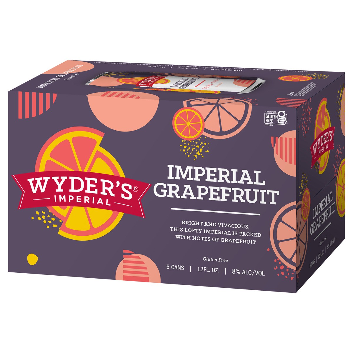 slide 7 of 7, Wyder's Cider-Imperial Grapefruit 6 Pack, 12oz Can, 6 ct; 12 oz