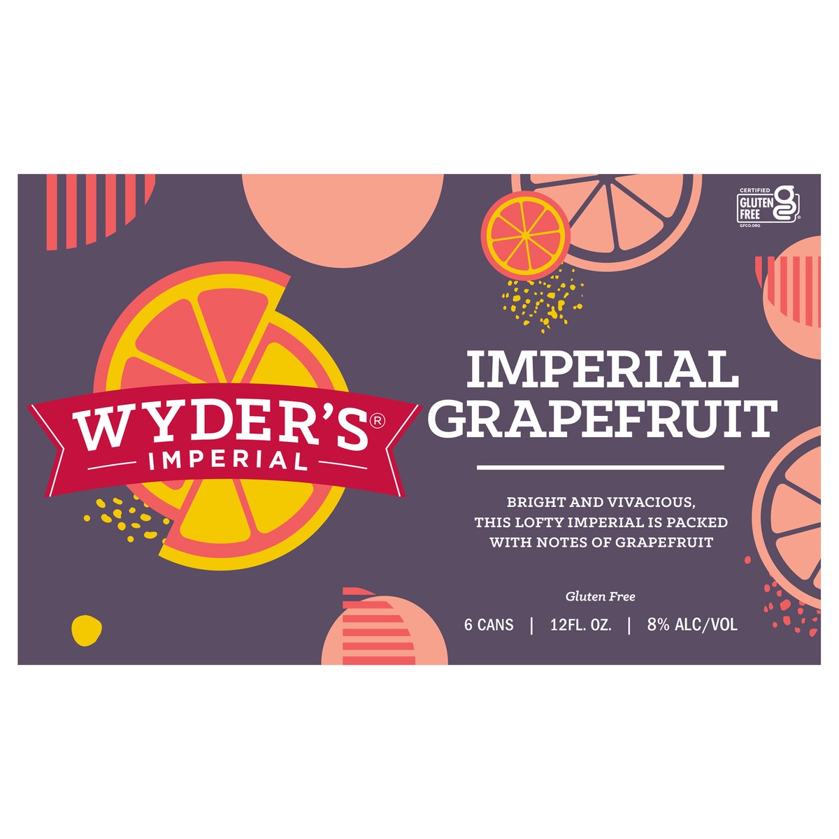 slide 1 of 7, Wyder's Cider-Imperial Grapefruit 6 Pack, 12oz Can, 6 ct; 12 oz