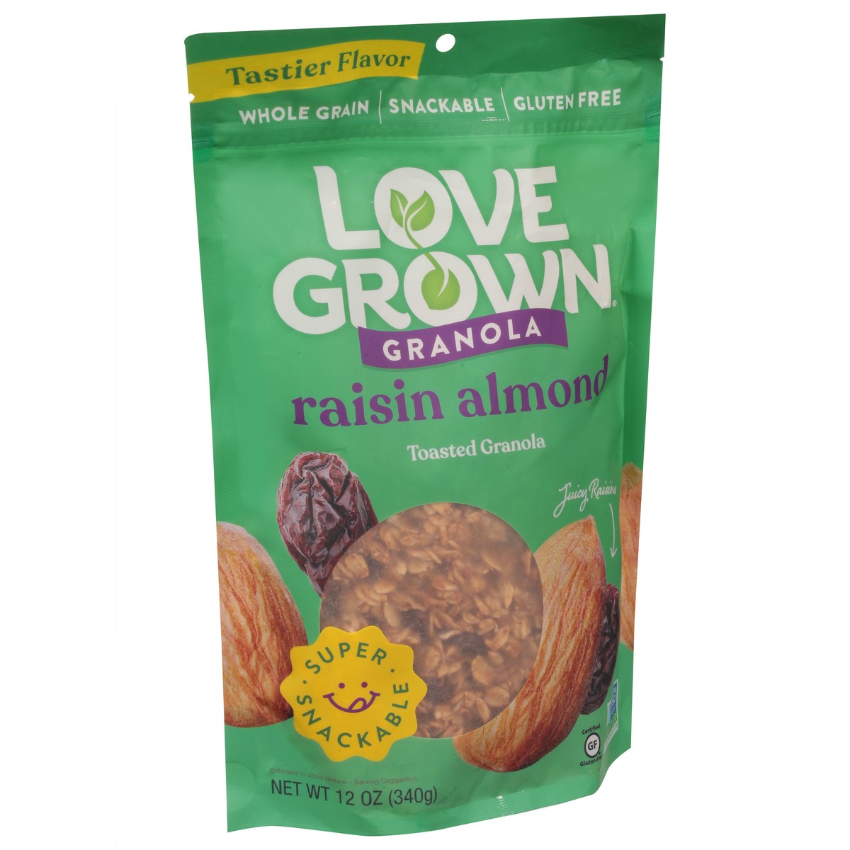 slide 2 of 9, Love Grown Raisin Almond Granola 12 oz, 12 oz