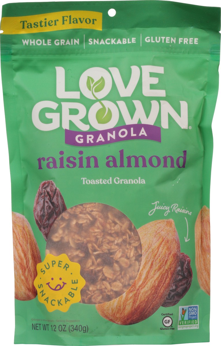 slide 6 of 9, Love Grown Raisin Almond Granola 12 oz, 12 oz