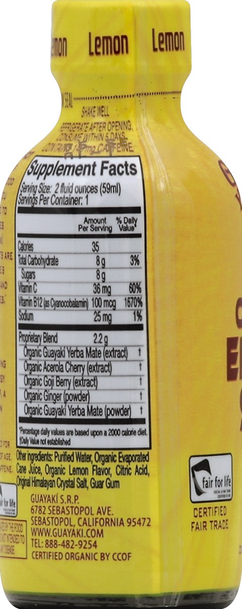 slide 3 of 4, Guayaki Lemon Energy Shot, 2 fl oz