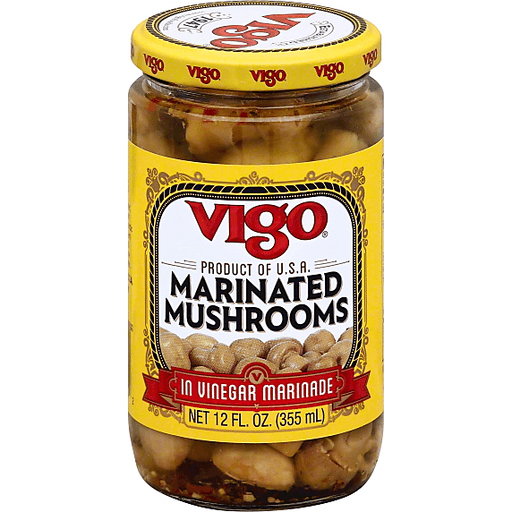 slide 2 of 2, Vigo Marinated Mushrooms, 7 oz