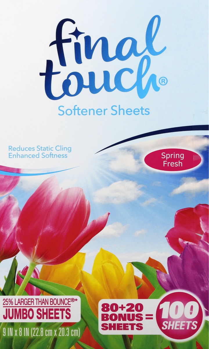 slide 9 of 11, Final Touch Softener Sheets 100 ea, 100 ct