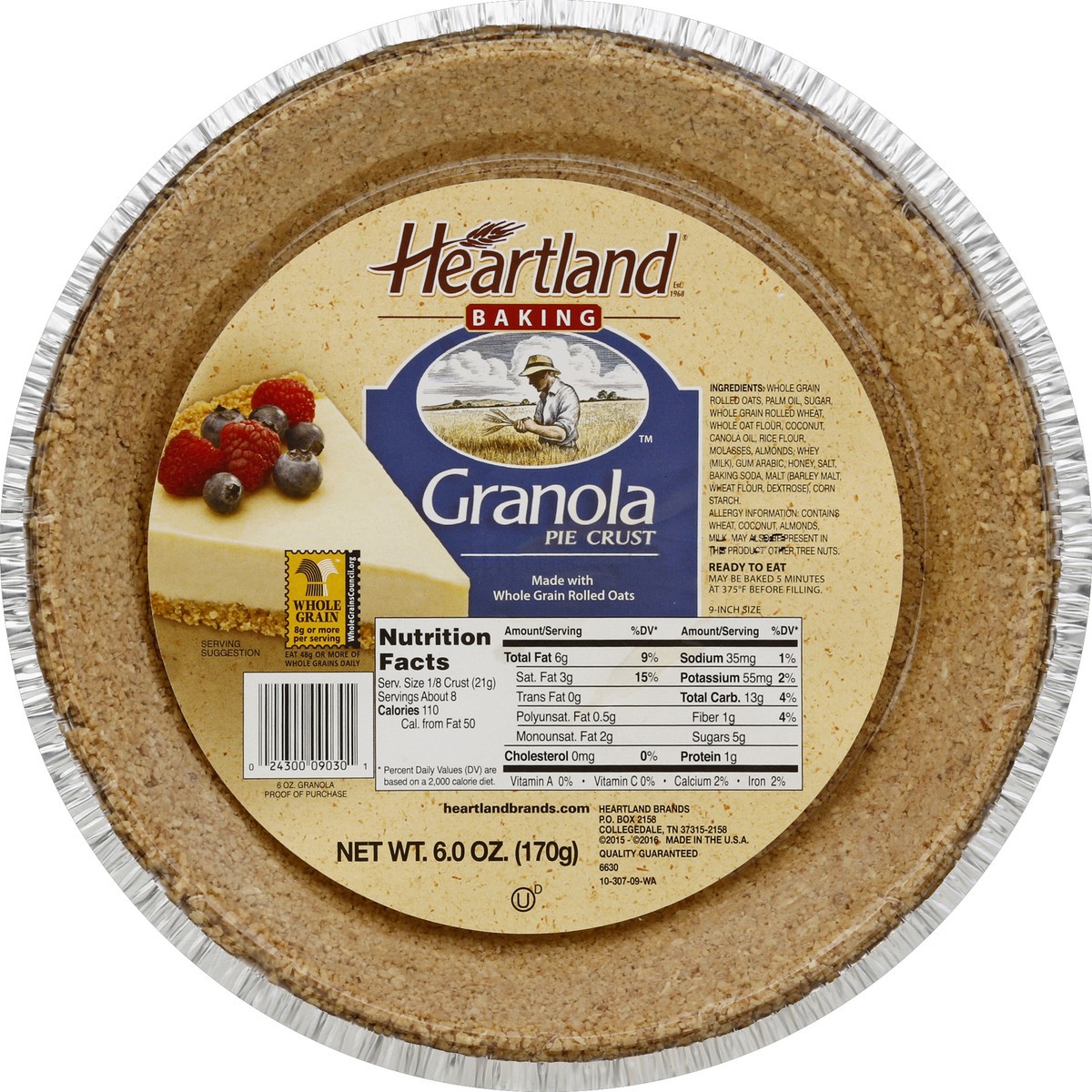 slide 3 of 3, Heartland Granola Pie Crust, 6 oz