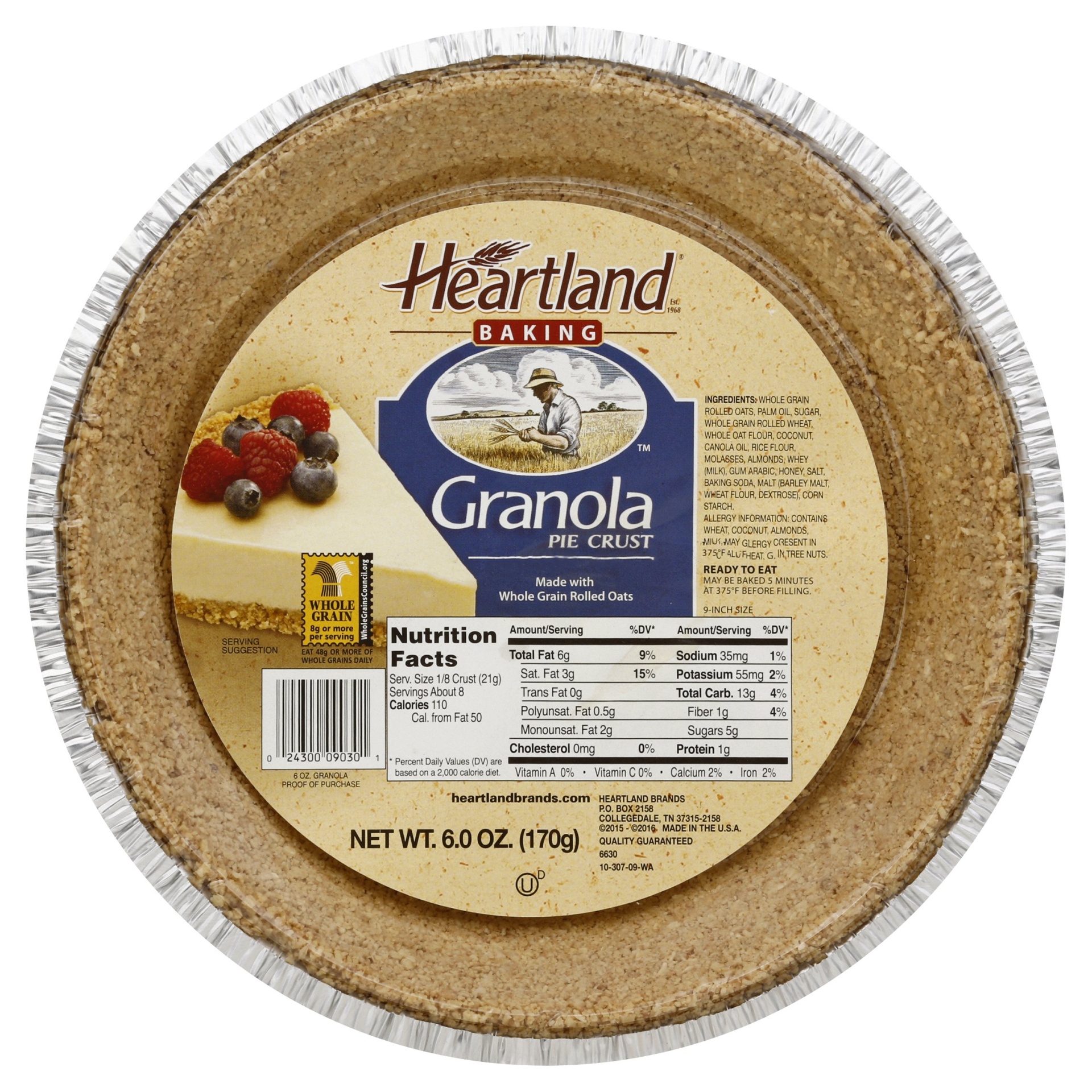 slide 1 of 3, Heartland Granola Pie Crust, 6 oz