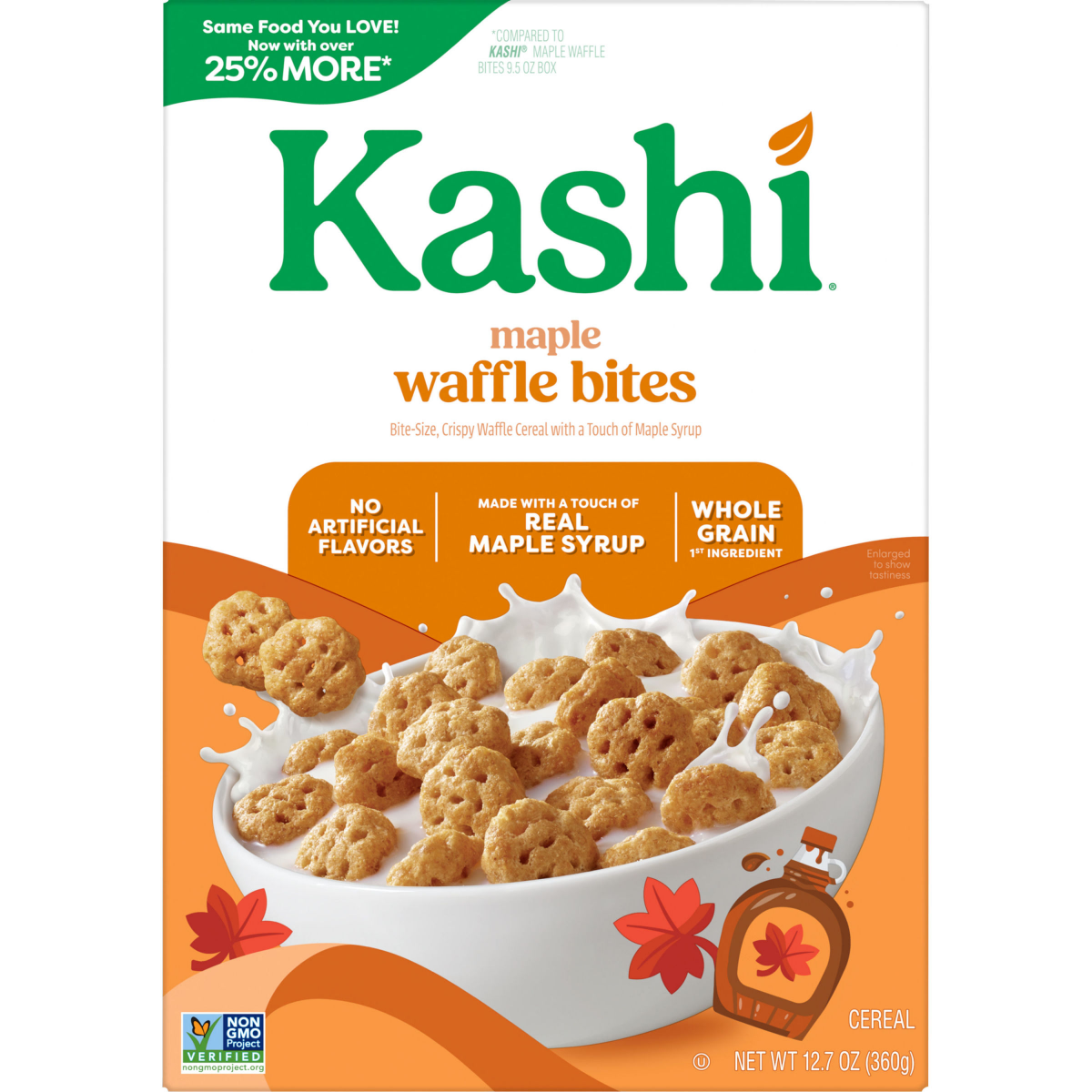 slide 3 of 8, Kashi Cereal Maple Crspyt Wfl Bts, 9.5 oz