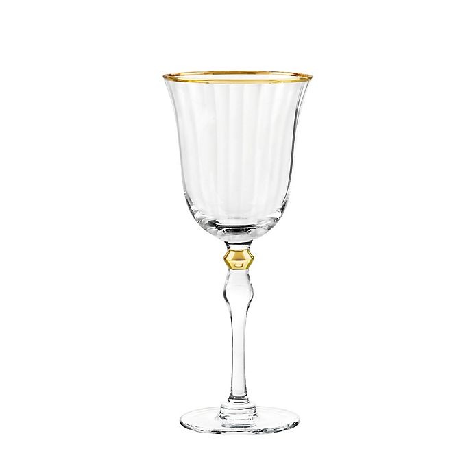 slide 1 of 1, Qualia Salem Goblets - Gold, 4 ct