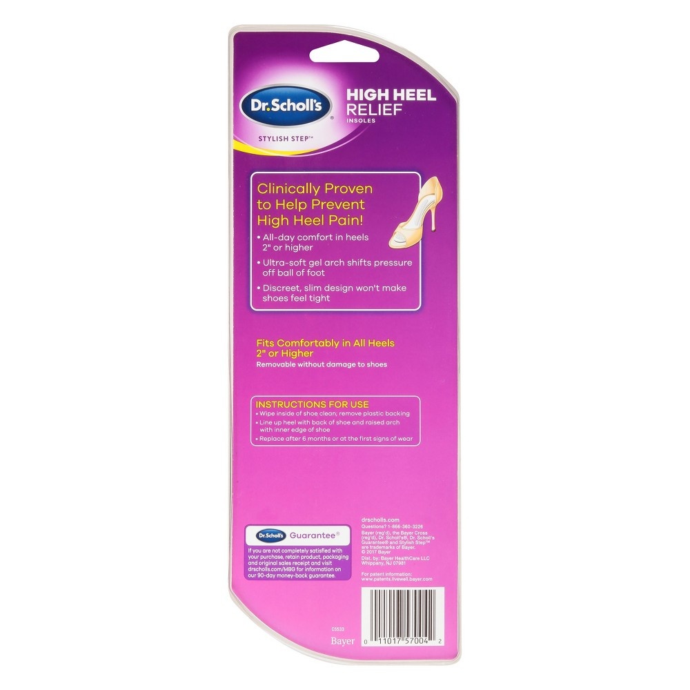 slide 2 of 2, Dr. Scholl's High Heel Relief Insoles Women's Size 6-10, 1 pair