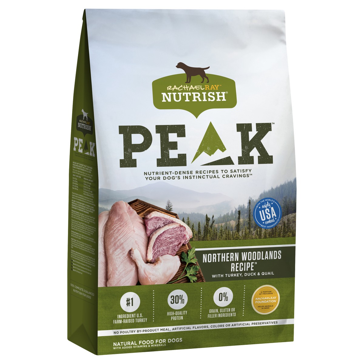slide 2 of 8, Rachael Ray Nutrish Peak Northern Woodlands Recipe With Turkey, Duck & Quail, Dry Dog Food, 4 lb Bag (Packaging May Vary), 4 lb