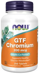 NOW GTF Chromium 200 mcg Yeast Free - 250 Tablets