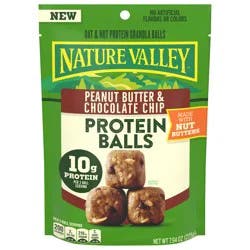 Nature Valley Oat and Nut Protein Granola Balls, Peanut Butter and Chocolate Chip, Protein Snacks, 7.94 oz