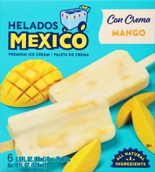 Helados Mexico Premium Mango Ice Cream Bars - 6 ea