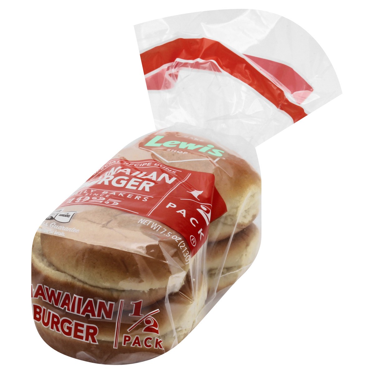slide 6 of 9, Lewis Bakeries Hawaiian Half Pack Burger Buns, 7.5 oz, 4 Count, 7.5 oz