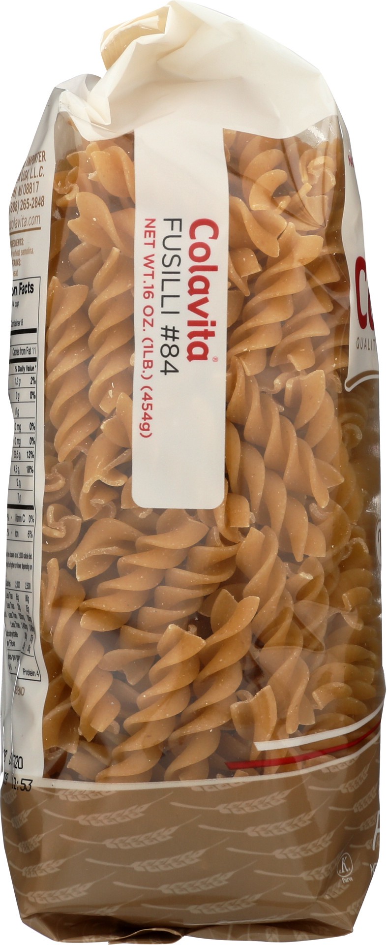 slide 4 of 5, Colavita Whole Wheat Cut Fusilli Pasta, 1 lb